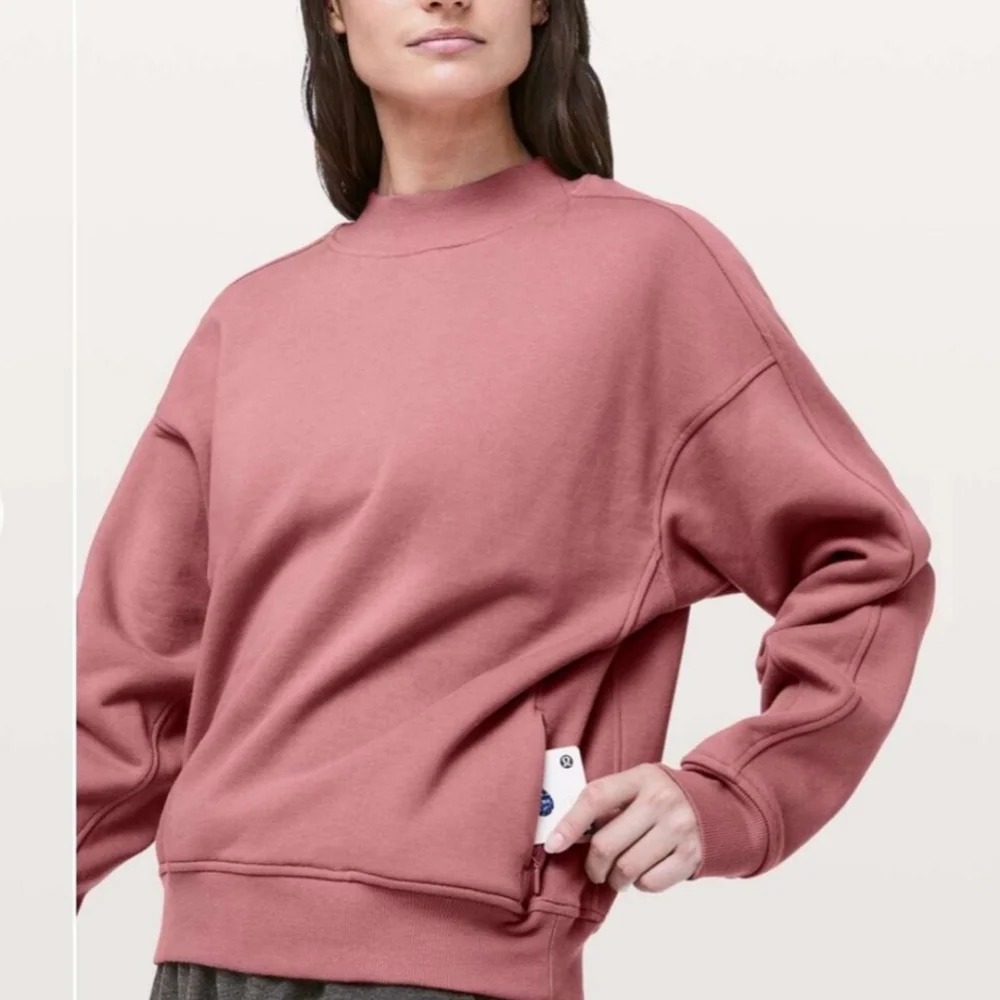 Lululemon Chill On Pullover Sweatshirt Quicksand Pink Size 4 - Picture 1 of 8